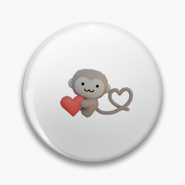 Item preview, Kawaii Monkey Heart designed and sold by ThinkHappyLife.
