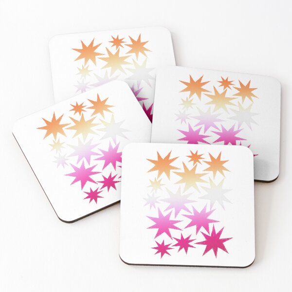 Item preview, Lesbian Pride Stars - Gradient Star Cluster Sticker | LGBTQ Pride Art designed and sold by ghostieking.