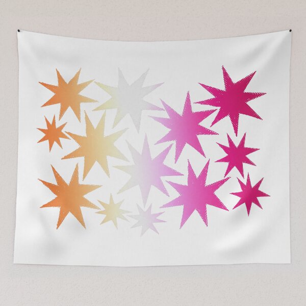 Item preview, Lesbian Pride Stars - Gradient Star Cluster Sticker | LGBTQ Pride Art designed and sold by ghostieking.