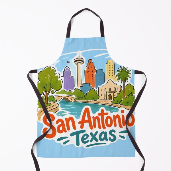 Item preview, San Antonio Texas Cute Skyline Colorful Cityscape designed and sold by HowToCanadian.