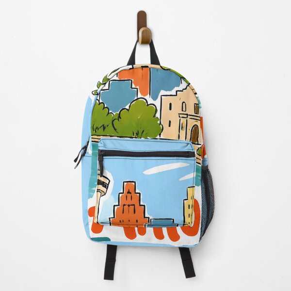 Item preview, San Antonio Texas Cute Skyline Colorful Cityscape  designed and sold by HowToCanadian.