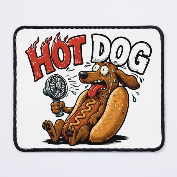 Item preview, Hot Dog Funny Dachshund T-Shirt | Sweaty Wiener Dog Pun Cartoon designed and sold by LatonaDesign.