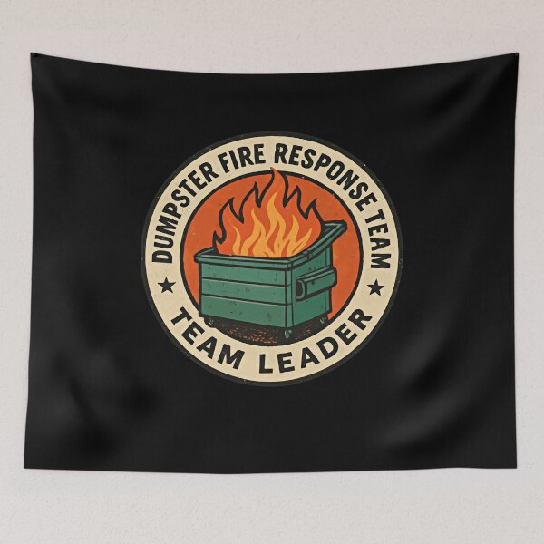 Item preview, Dumpster Fire Response Team Team Leader Funny Workplace Manager Gift designed and sold by RetroMini2026.