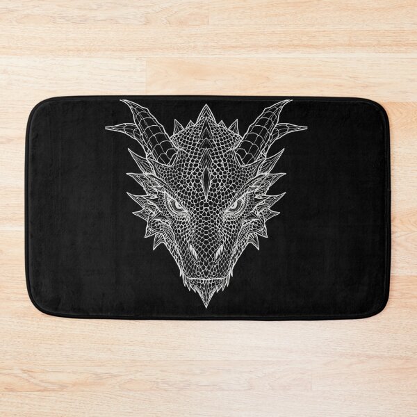 Item preview, Black Dragon Head Stealth Mode Intricate Gothic Lineart designed and sold by DH-ArtLab.