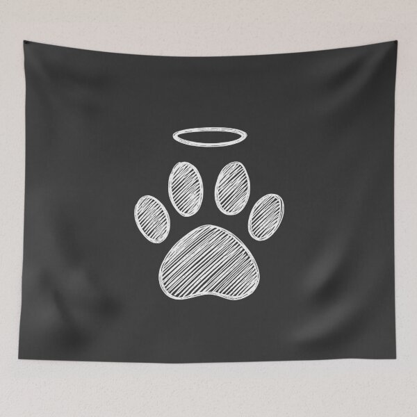 Item preview, White Pet Paw Halo Memorial designed and sold by Corvoria.