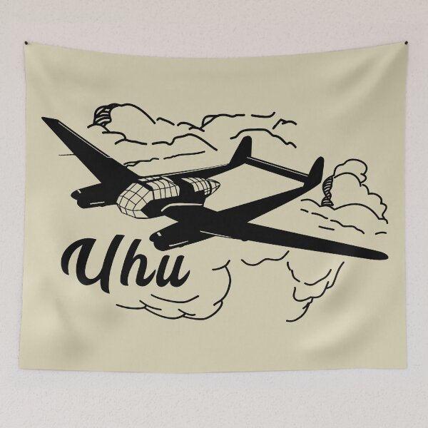 Item preview, Focke Wulf Fw 189 Uhu German WW2 Plane Flying Clouds designed and sold by MilitaryMart.