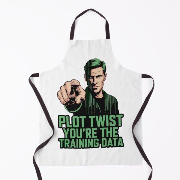 Item preview, Plot Twist You're the Training Data AI Humor designed and sold by Bianca Oltean.