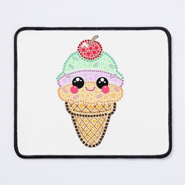 Item preview, Kawaii Ice Cream Cone Dot Art designed and sold by Cardiff Creative.