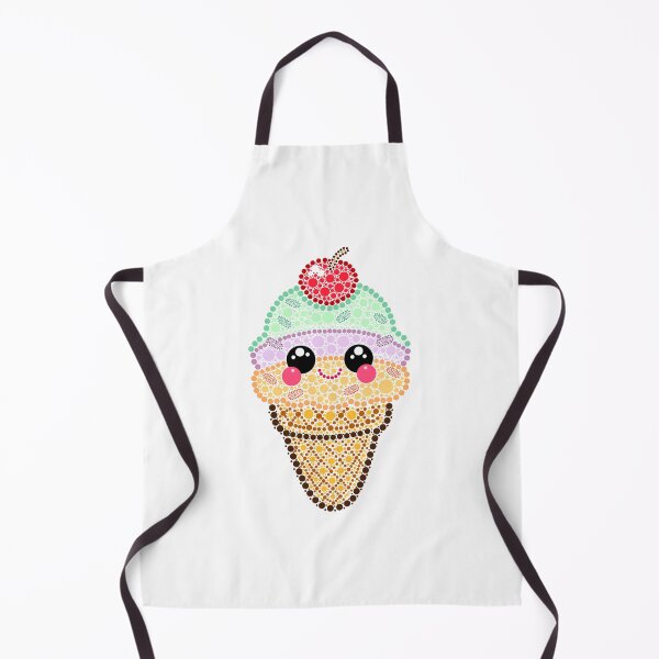 Item preview, Kawaii Ice Cream Cone Dot Art designed and sold by Cardiff Creative.