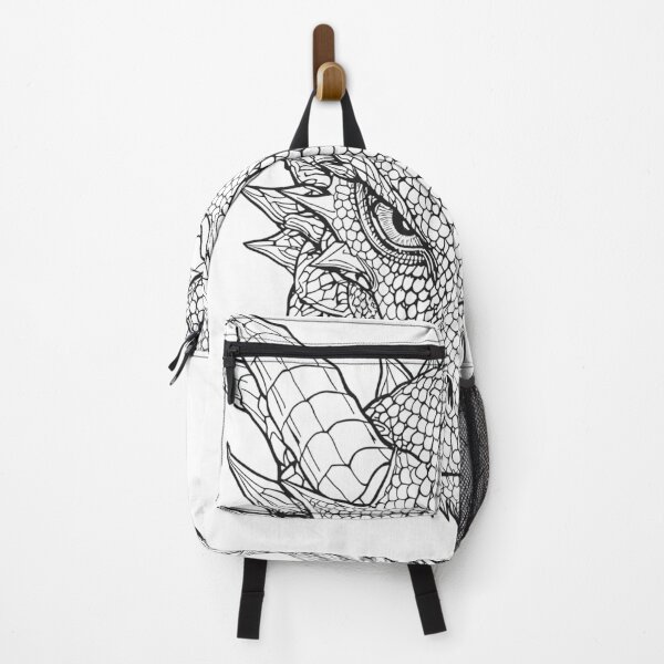 Item preview, White Dragon Head Intricate Lineart Ice Fantasy Tattoo designed and sold by DH-ArtLab.