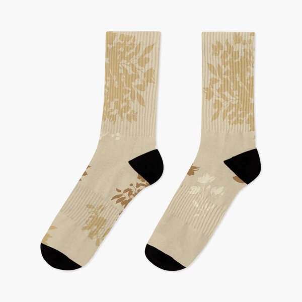 Item preview, Tonal Falling Floral Pattern in Honey Wheat designed and sold by ThisArtMama.