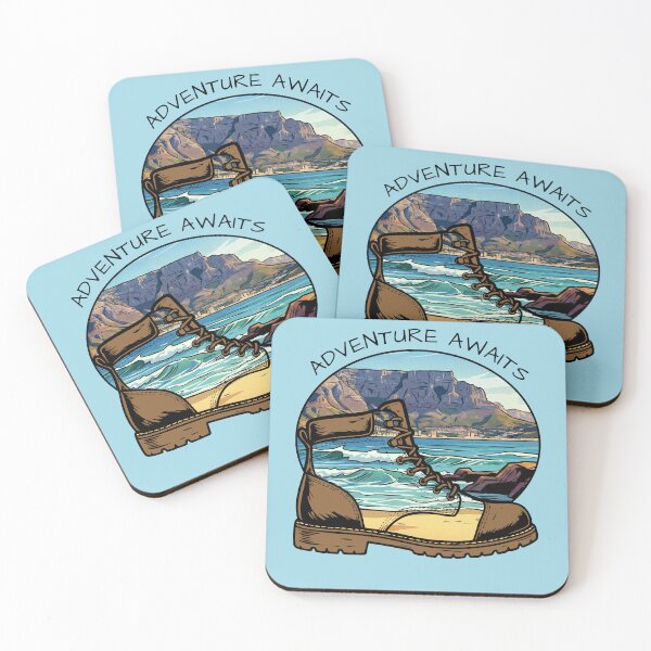 Item preview, Adventure Awaits Hiking Boot Table Mountain Cape Town designed and sold by d247.