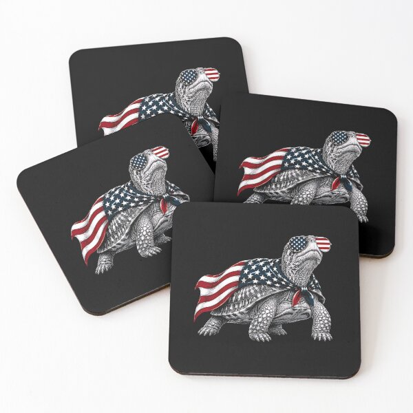 Item preview, American Flag Cape Turtle Patriotic US Soldier Memorial Day Animal designed and sold by Methahshop.