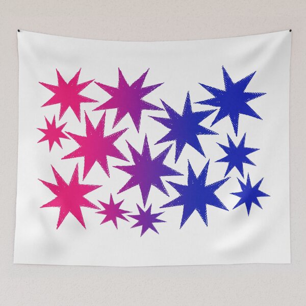 Item preview, Estrellas del Orgullo Bisexual - Pegatina de racimo de estrellas con degradado | Arte del Orgullo LGBTQ designed and sold by ghostieking.