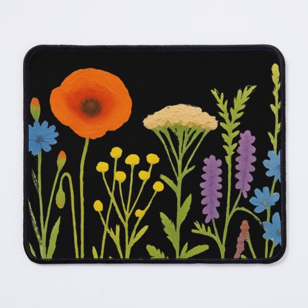 Item preview, Mod Nature Art No.10: Wildflowers Meadow Bouquet Poppy and Cornflower Cottagecore Floral designed and sold by NO BEAVER NO PUNK.