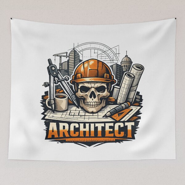 Item preview, Architect - Skull Blueprint designed and sold by SidTastic .