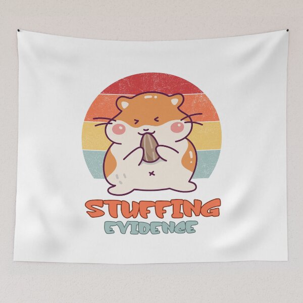 Item preview, Stuffing Evidence Funny Hamster Meme Design designed and sold by CleanDecor.