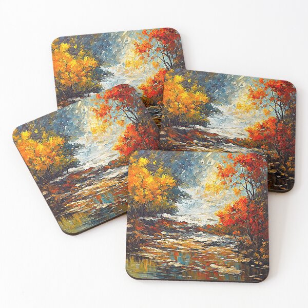 Item preview, Autumn River Through a Colorful Forest designed and sold by Amber-Lee-Art.