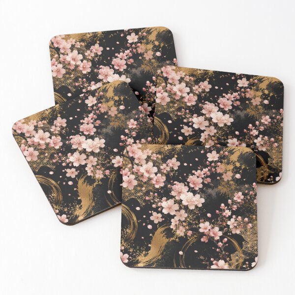 Item preview, Elegant Sakura Gold Pattern designed and sold by ArtStyleAlice.