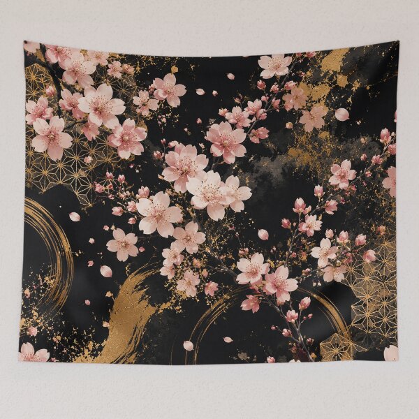 Item preview, Elegant Sakura Gold Pattern designed and sold by ArtStyleAlice.