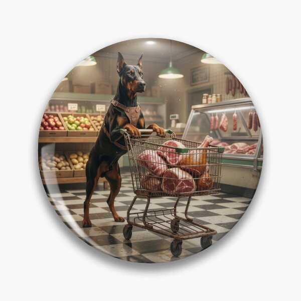 Item preview, Doberman Pinscher Visits the Grocery Store designed and sold by Tridentulus.
