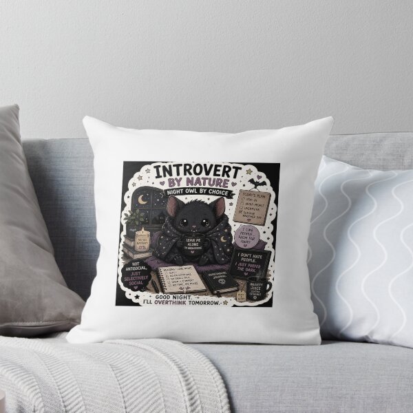 Item preview, Introvert Bat Night Owl Meme Sticker | Leave Me Alone I'm Recharging | Funny Introvert Humor designed and sold by RohitPrints.