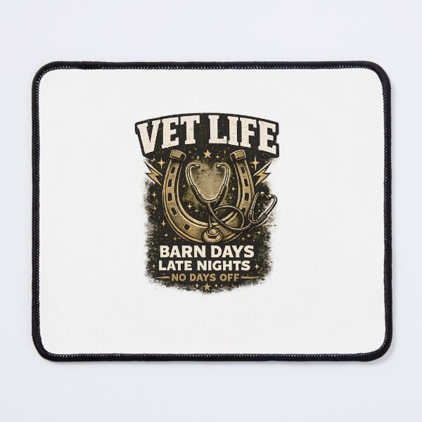 Item preview, Vet Life Barn Days Late Nights No Days Off | Equine Veterinarian Gift Shirt designed and sold by batoot1.