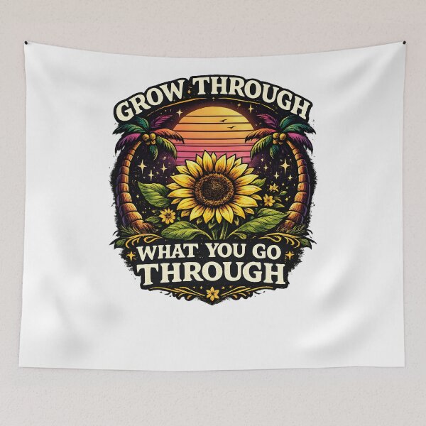Item preview, Grow Through What You Go Through Vintage Sunflower  designed and sold by Mr Lee.