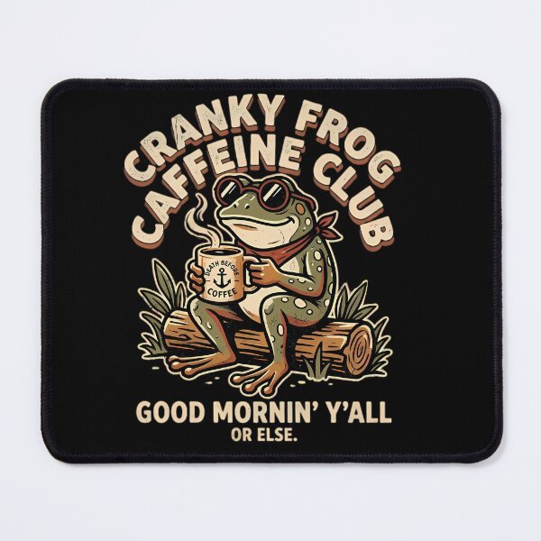 Item preview, Cranky Frog Sitting On Log Drinking Coffee designed and sold by By:MarcinK.