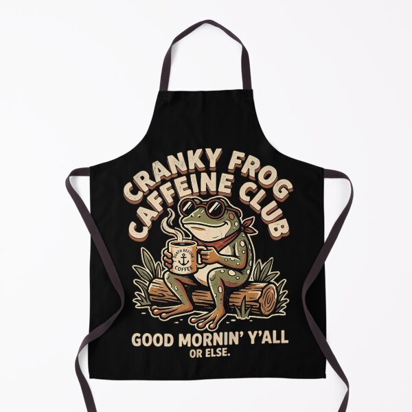 Item preview, Cranky Frog Sitting On Log Drinking Coffee designed and sold by By:MarcinK.