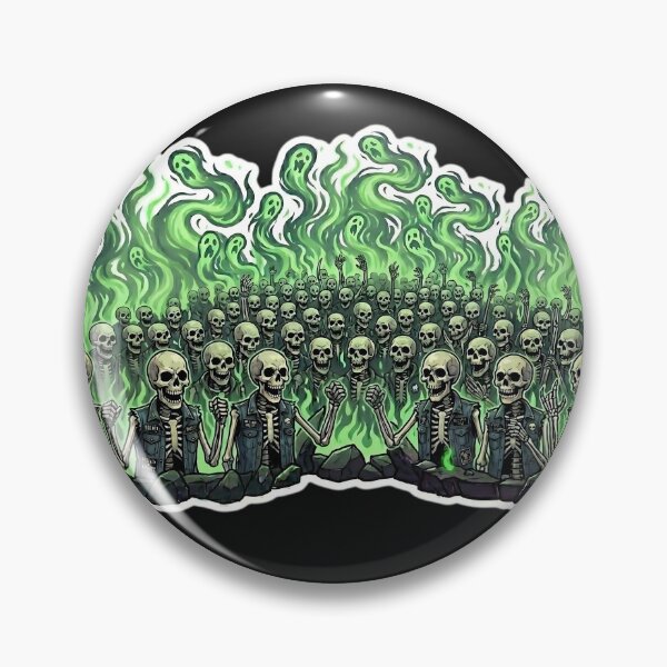 Item preview, Heavy Metal Skeleton Mosh Pit Crowd Ghost Gang Sticker designed and sold by DarkOriginArts.
