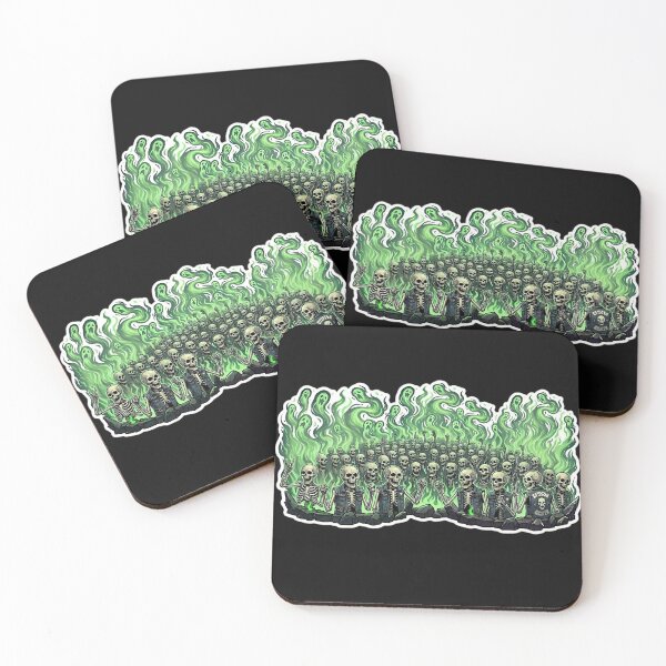 Item preview, Heavy Metal Skeleton Mosh Pit Crowd Ghost Gang Sticker designed and sold by DarkOriginArts.