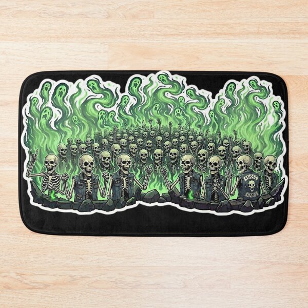 Item preview, Heavy Metal Skeleton Mosh Pit Crowd Ghost Gang Sticker designed and sold by DarkOriginArts.