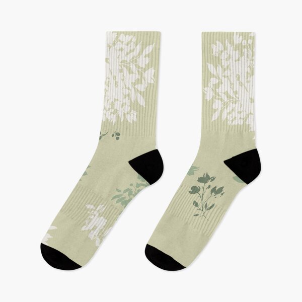 Item preview, Tonal Falling Floral Pattern in Key Lime designed and sold by ThisArtMama.