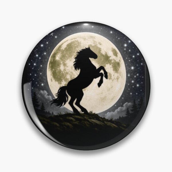 Item preview, Horse Silhouette Rearing Against the Full Moon designed and sold by PhoenixbyGEDA.