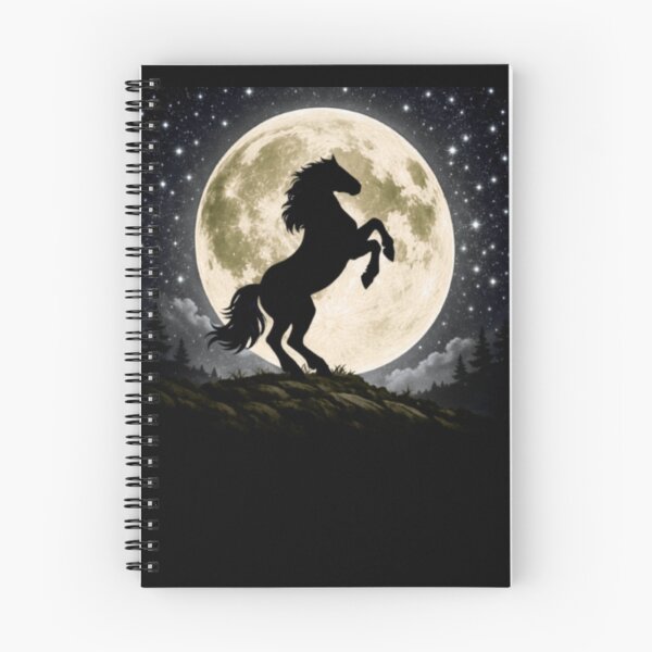Item preview, Horse Silhouette Rearing Against the Full Moon designed and sold by PhoenixbyGEDA.