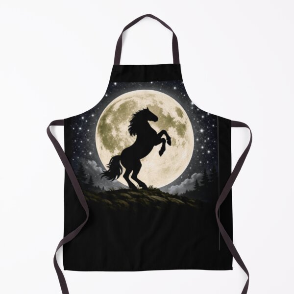 Item preview, Horse Silhouette Rearing Against the Full Moon designed and sold by PhoenixbyGEDA.