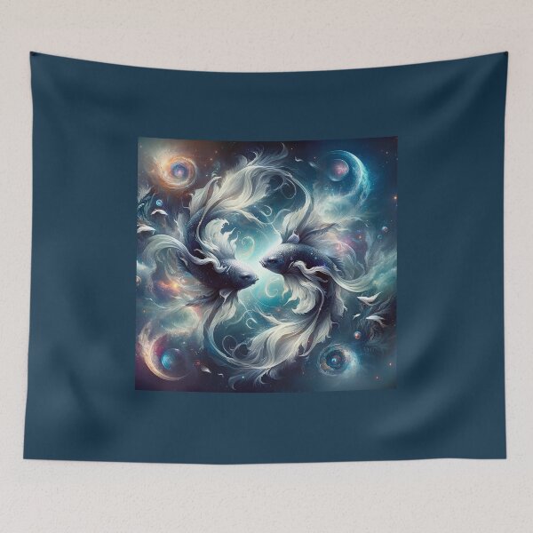 Item preview, Celestial Pisces – Zodiac Sign Cosmic Fish designed and sold by UmSkelig834.