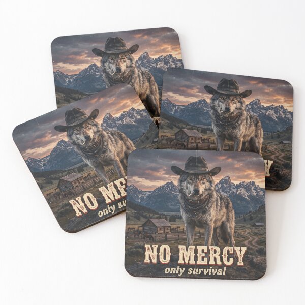 Item preview, No Mercy Wolf | Vintage Western Outlaw T-Shirt designed and sold by DmaarGroup.