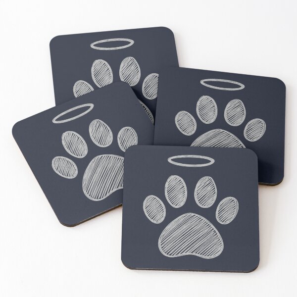 Item preview, Gray Pet Paw Halo Memorial designed and sold by Corvoria.