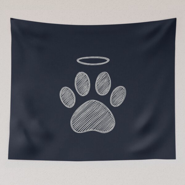 Item preview, Gray Pet Paw Halo Memorial designed and sold by Corvoria.