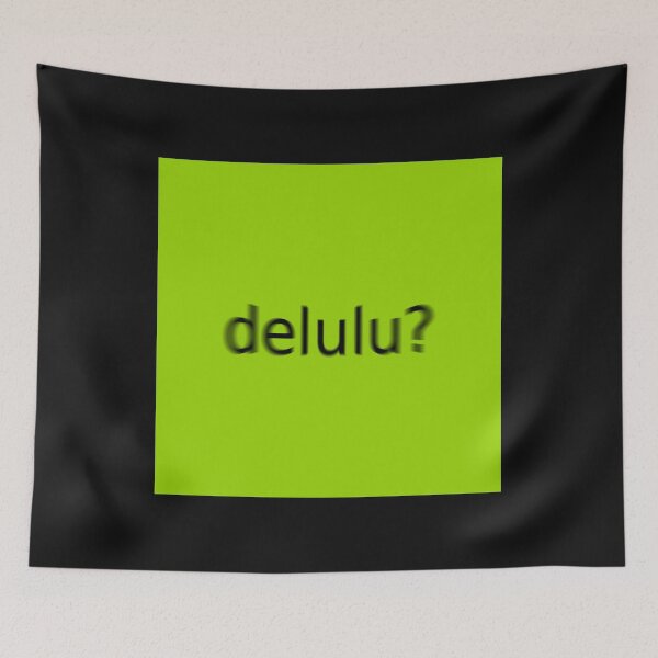 Item preview, Supreme Green Delulu Question Mark Square designed and sold by Dancing Papaya.