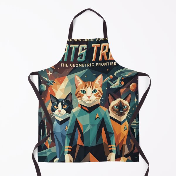 Item preview, Cats Trek | The Geometric Border - Bold Low Poly Space Cat Adventure Art designed and sold by TheCoolCatsMx.
