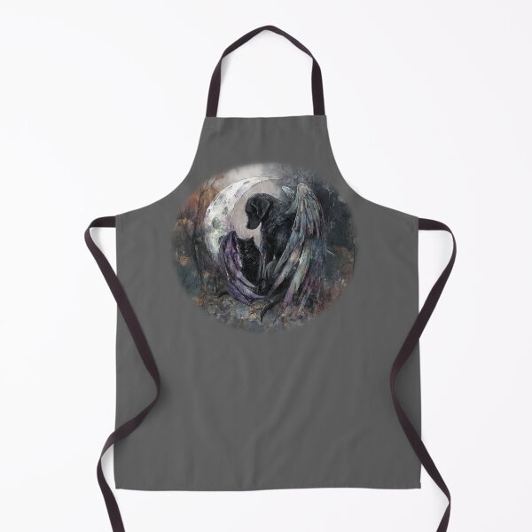 Item preview, Black Lab and Black Cat in the Rain with Wings designed and sold by TabbyCatXIII.