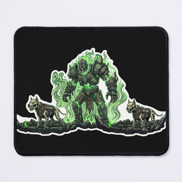 Item preview, Heavy Metal Necromancer Security Death Knight K9 Unit Sticker designed and sold by DarkOriginArts.