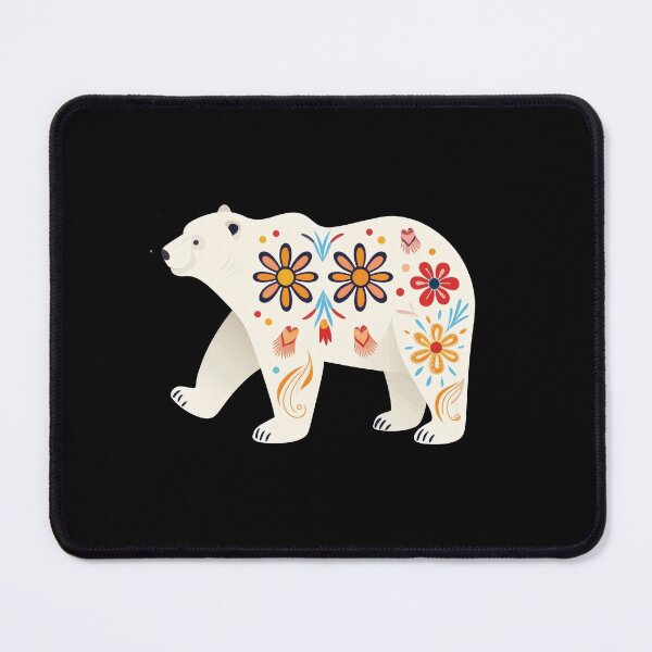 Item preview, Scandinavian Folk Art, Floral Polar Bear designed and sold by xiao xuans.