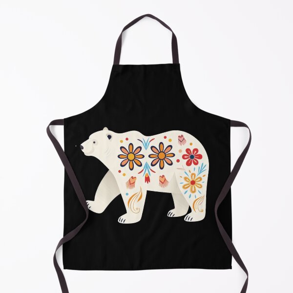 Item preview, Scandinavian Folk Art, Floral Polar Bear designed and sold by xiao xuans.