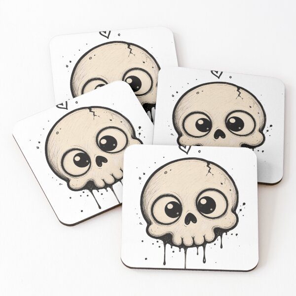 Item preview, Sweet and Spooky Drip Art Skull designed and sold by LOLKart.