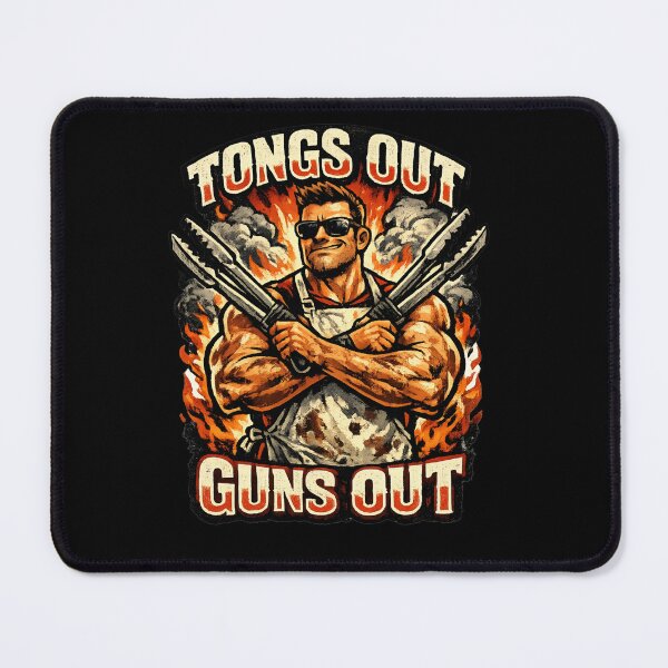 Item preview, Tongs Out Guns Out designed and sold by CerealBoxInk.