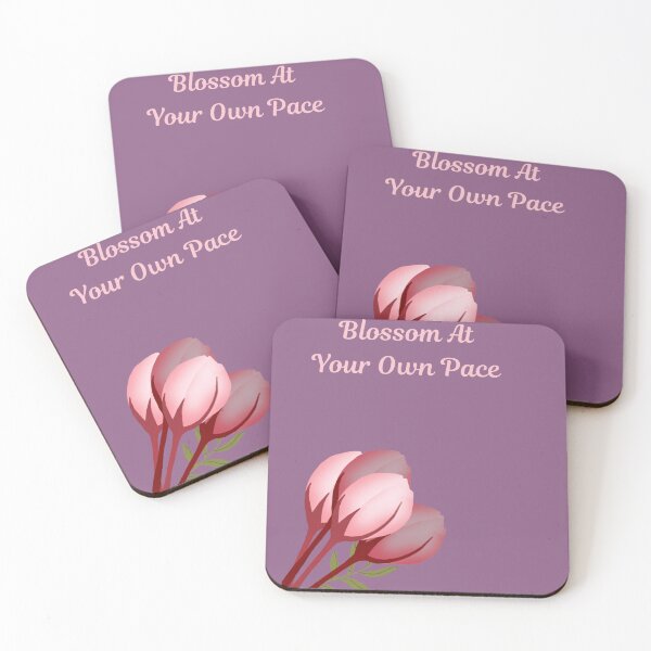 Item preview, Blossom At Your Own Pace | Inspirational Floral Affirmation designed and sold by MysticPurpleHue.